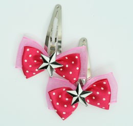 Pink / star black-white dark pink star