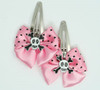 Pink / Sk cross eye white light pink skull
