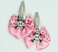 Pink / Sk cross eye white light pink skull