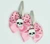 Pink / skull plain white light pink skull
