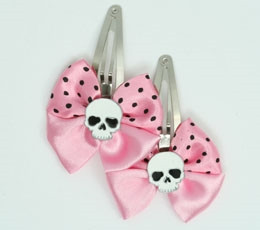 Pink / skull plain white light pink skull