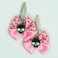 Pink / skull plain black light pink skull