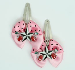 Pink / star cherry black-white light pink star