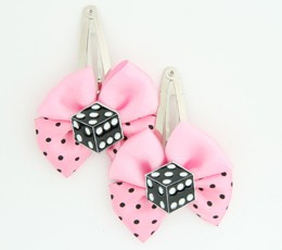 Pink / dice PE black-white light pink mix