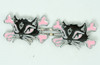 Cat bone black-pink animal slide