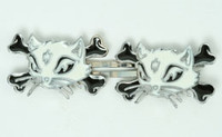 Cat bone white-black animal slide