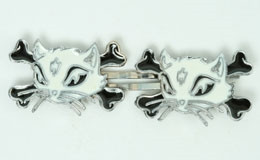 Cat bone white-black animal slide