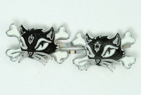 Cat bone black-white animal slide
