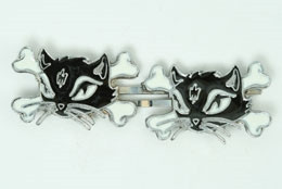 Cat bone black-white animal slide