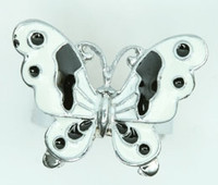 Butterfly white animal ring