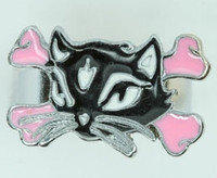 Cat Bone Black-Pink Animal Ring
