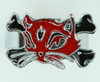 Cat bone red-black animal ring