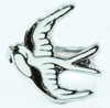 Swallow white animal ring