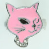 Cat pink animal ring