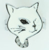 Cat white animal ring