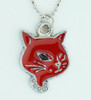 Cat red animal necklace
