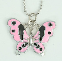 Butterfly pink animal necklace