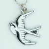 Swallow white animal necklace