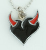 Heart horn black-red sweet necklace