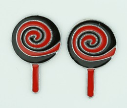 Lolly black-red cute stud