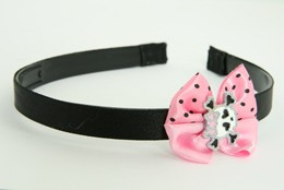 Cute skull bone white-pink light pink bow & skull