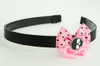 Skull plain black light pink bow & skull