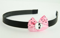 LP Skull Plain White Light Pink Bow & Skull
