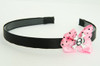 Skull cross eye black light pink bow & skull