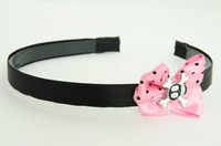 Skull cross eye black light pink bow & skull