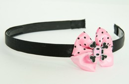 Skull squared pink light pink bow & skull