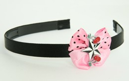 3D star cherry white light pink bow & mix