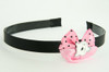 Cat white light pink bow & animal