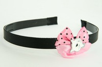 Cat white light pink bow & animal