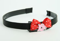 Black-red / cat pink red bow & animal