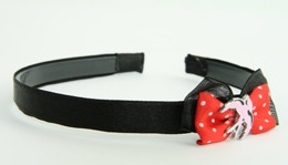 Black-red / swallow pink red bow & animal