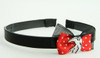 Black-red / swallow white red bow & animal