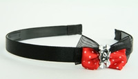 Black-Red / cat bone black-white red bow & animal