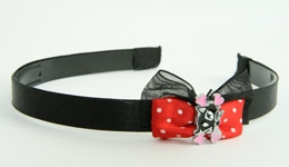 Black-red / cat bone black-pink red bow & animal