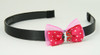 Pink / ladybird dark pink bow & animal
