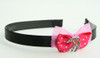 Pink / swallow red dark pink bow & animal