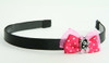 Pink / cat bone black-pink dark pink bow & animal