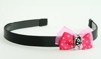Pink / cat bone black-pink dark pink bow & animal