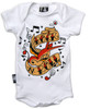 Rock'n Roll white six bunnies baby body