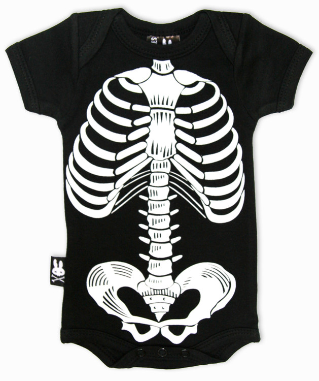 Front - Ribs black six bunnies baby body