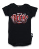 Born to rock black-red six bunnies baby body