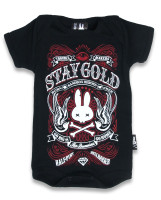 Stay gold black six bunnies baby body