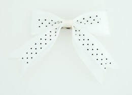 Dot white clean hair clips piece