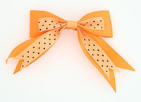 Dot orange clean hair clips piece