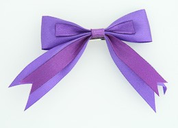 Purple clean hair clips piece