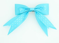 Dot blue clean hair clips piece